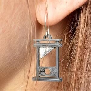 Guillotine Drop Earrings – Gothic Dangle Jewelry | Punk Rock Executioner Earring